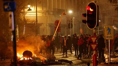 बेल्जियम-मोरक्को मैच के बाद ब्रुसेल्स में भड़की हिंसा