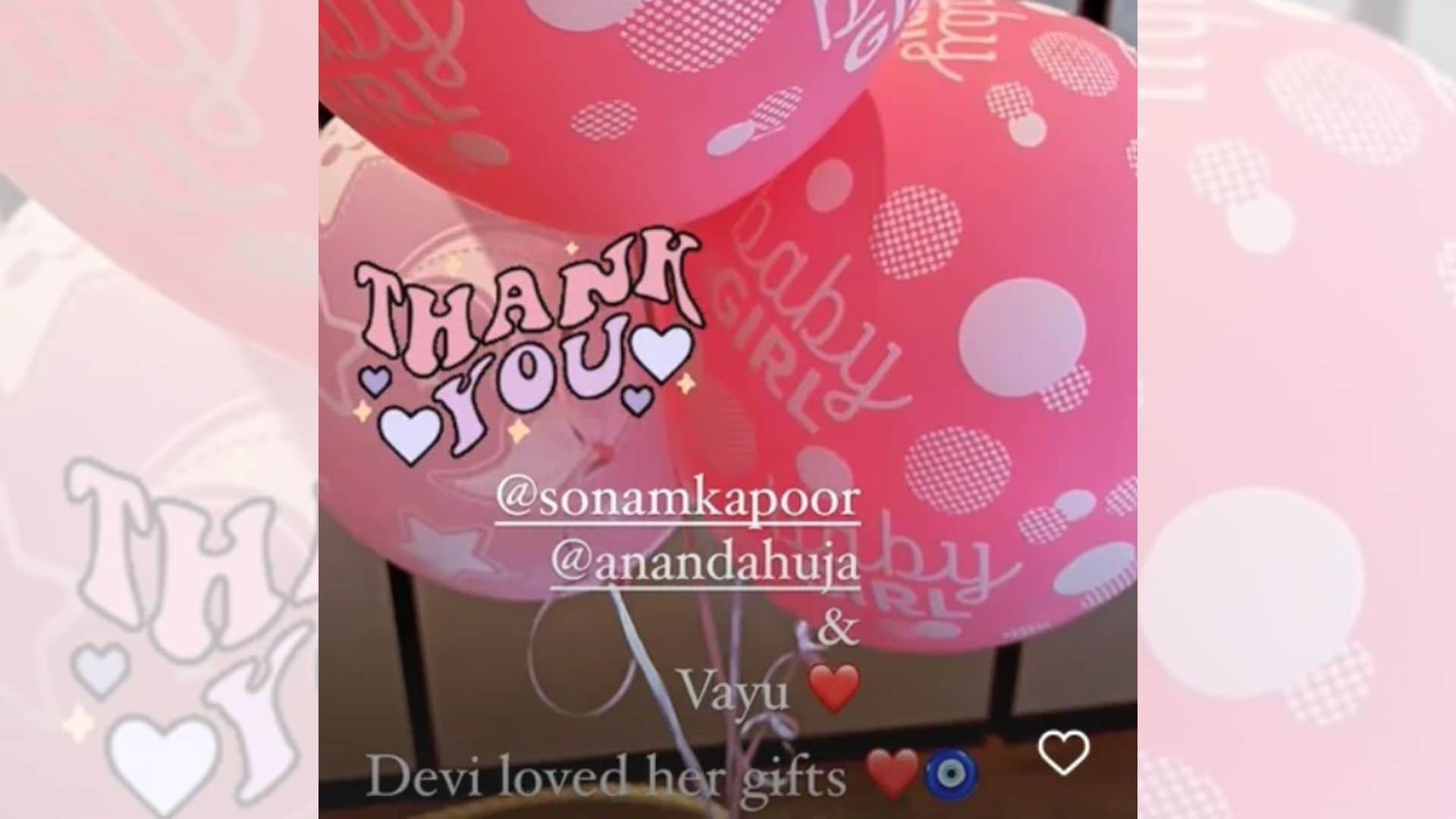 sonam kapoor sent beautiful gifts for bipasha basu daughter devi see photos