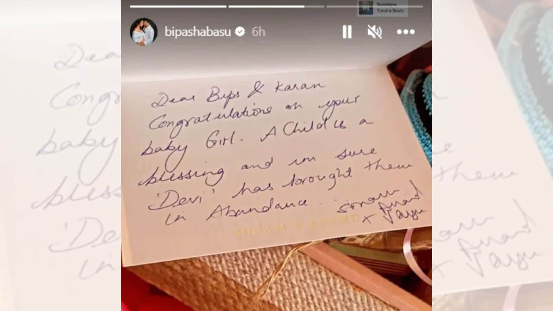 sonam kapoor sent beautiful gifts for bipasha basu daughter devi see photos