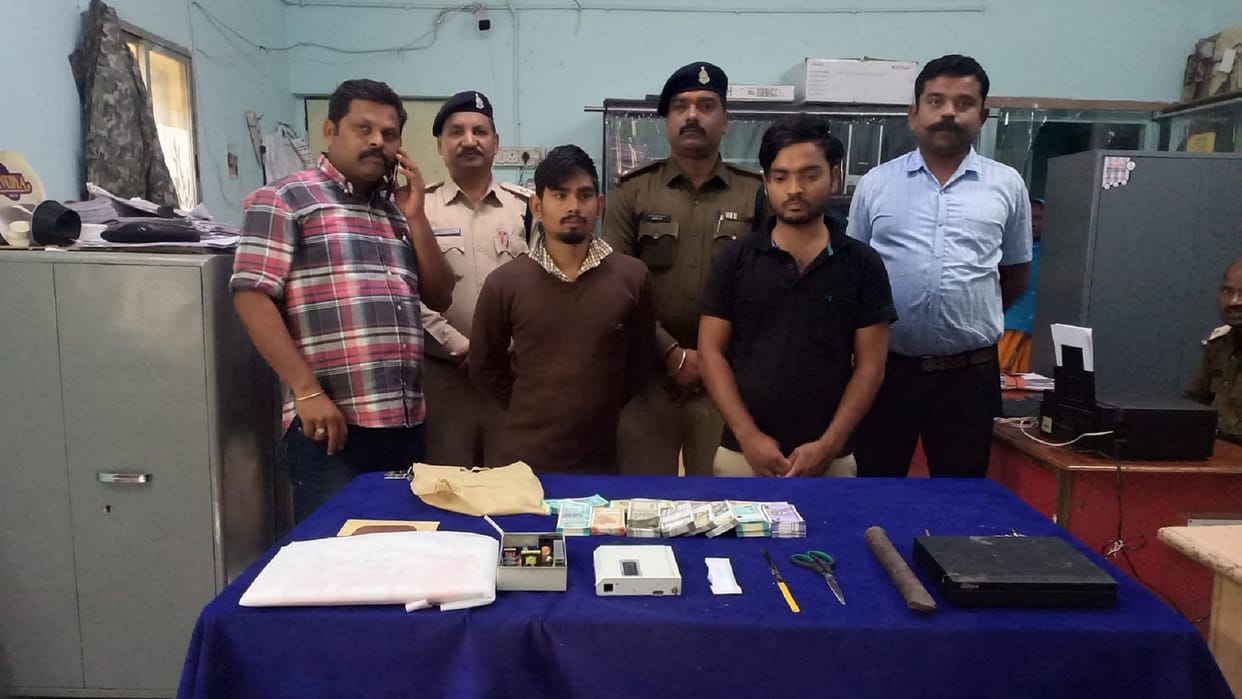 chhattisgarh police arrested two employees on theft in company