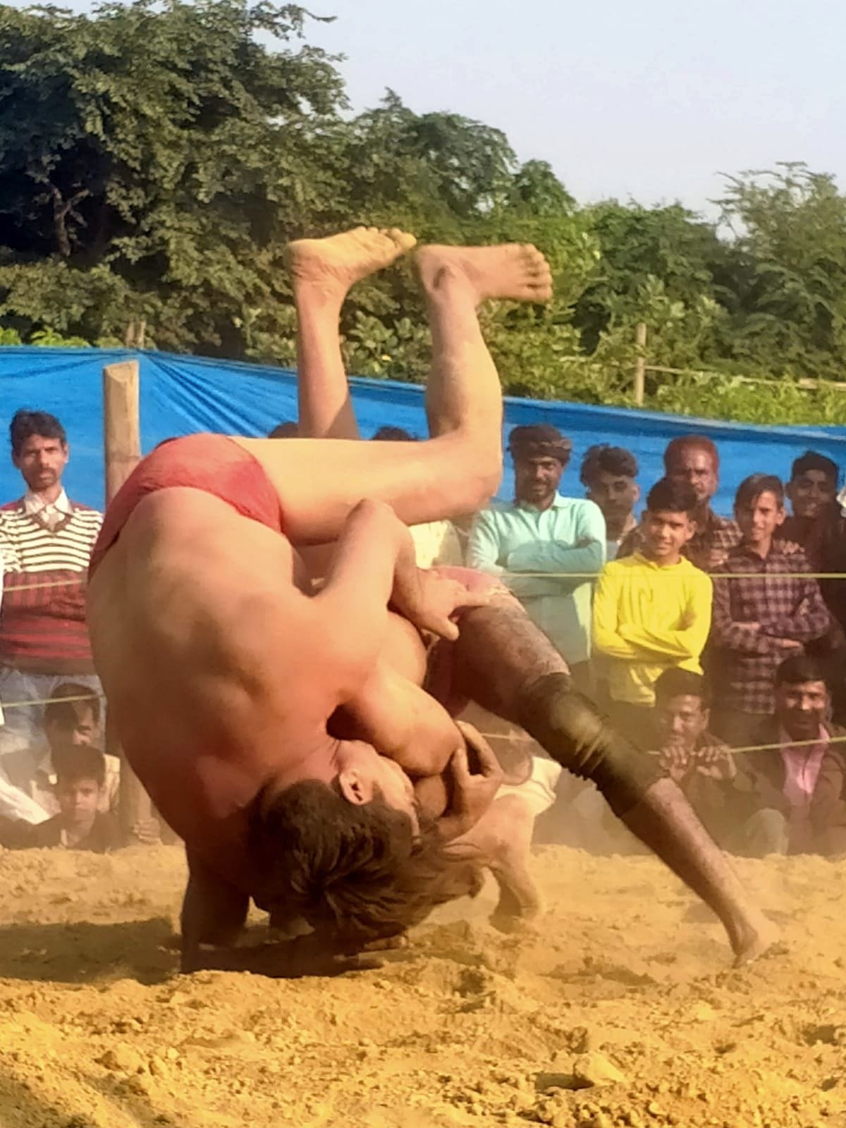 Wrestlers show strength in wrestling