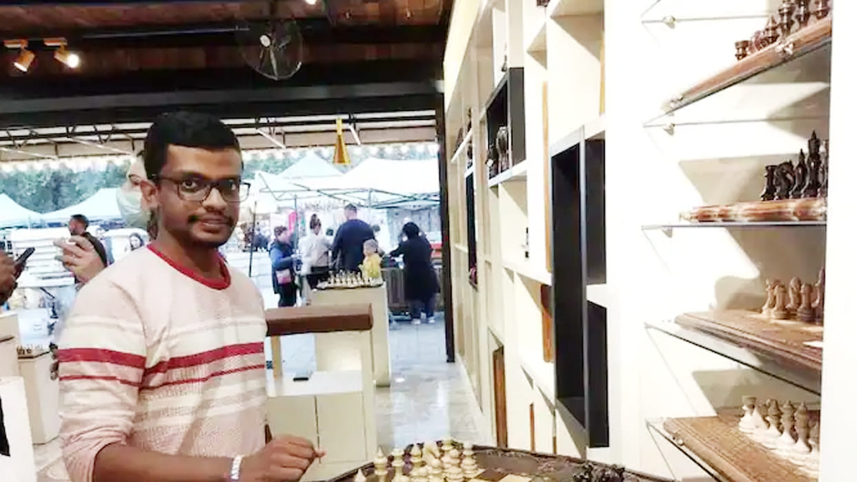 Indian chess GM SL Narayanan left to stand barefoot for metal detector check during match in Germany