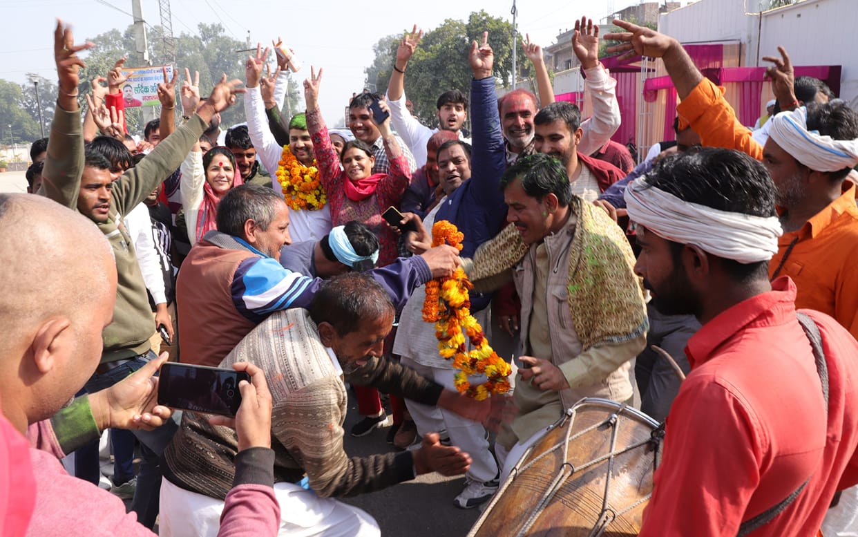 The crowd of supporters gathered outside, the breath of the candidates remained stuck till the results came inside.
