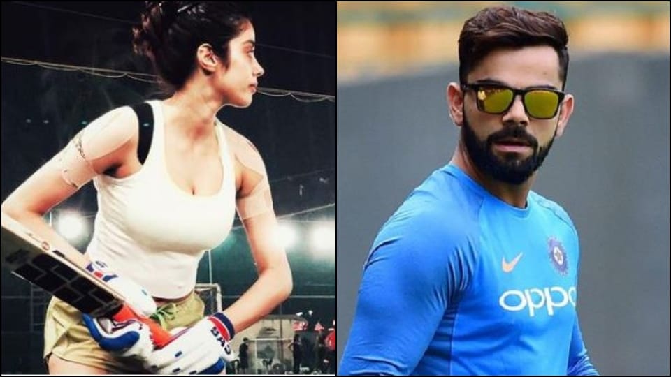 Janhvi Kapoor shares picture practicing cricket for her upcoming film Mr and Mrs Mahi fans said sorry virat