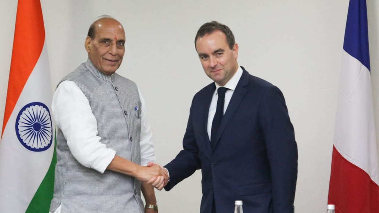 Rajnath Singh today held 4th India-France Annual Defence Dialogue with French Minister Sebastien Lecornu