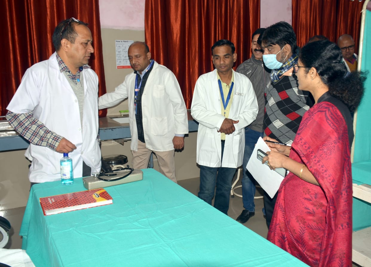 The central team examined the quality of health facilities