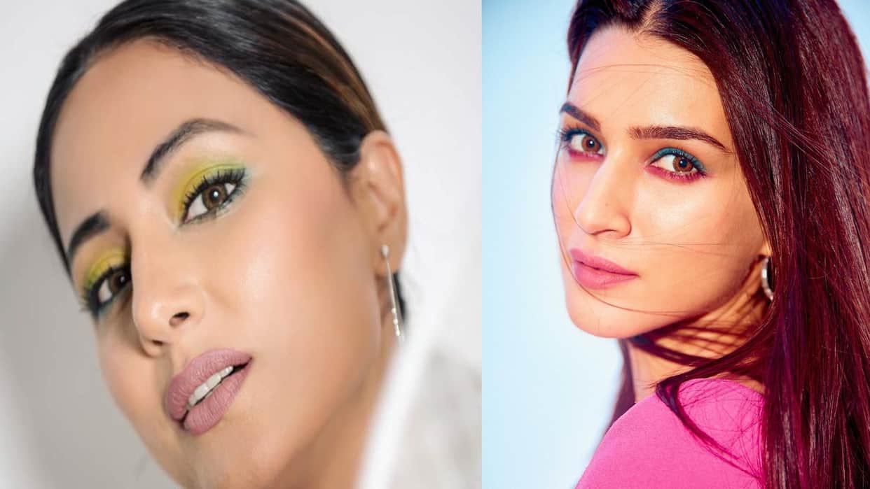 Eye Makeup Tips Colorful Eyeliner Looks Inspired By Hina Khan Kriti Sanon See Photos