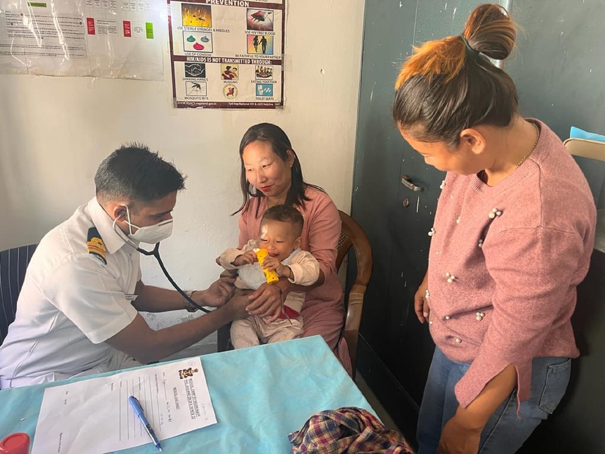 Indian Navy two-day medical camp started in Newland, Nagaland