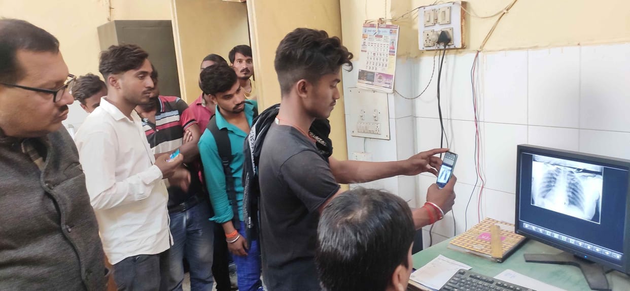 Printer of digital X-ray machine of district hospital bad