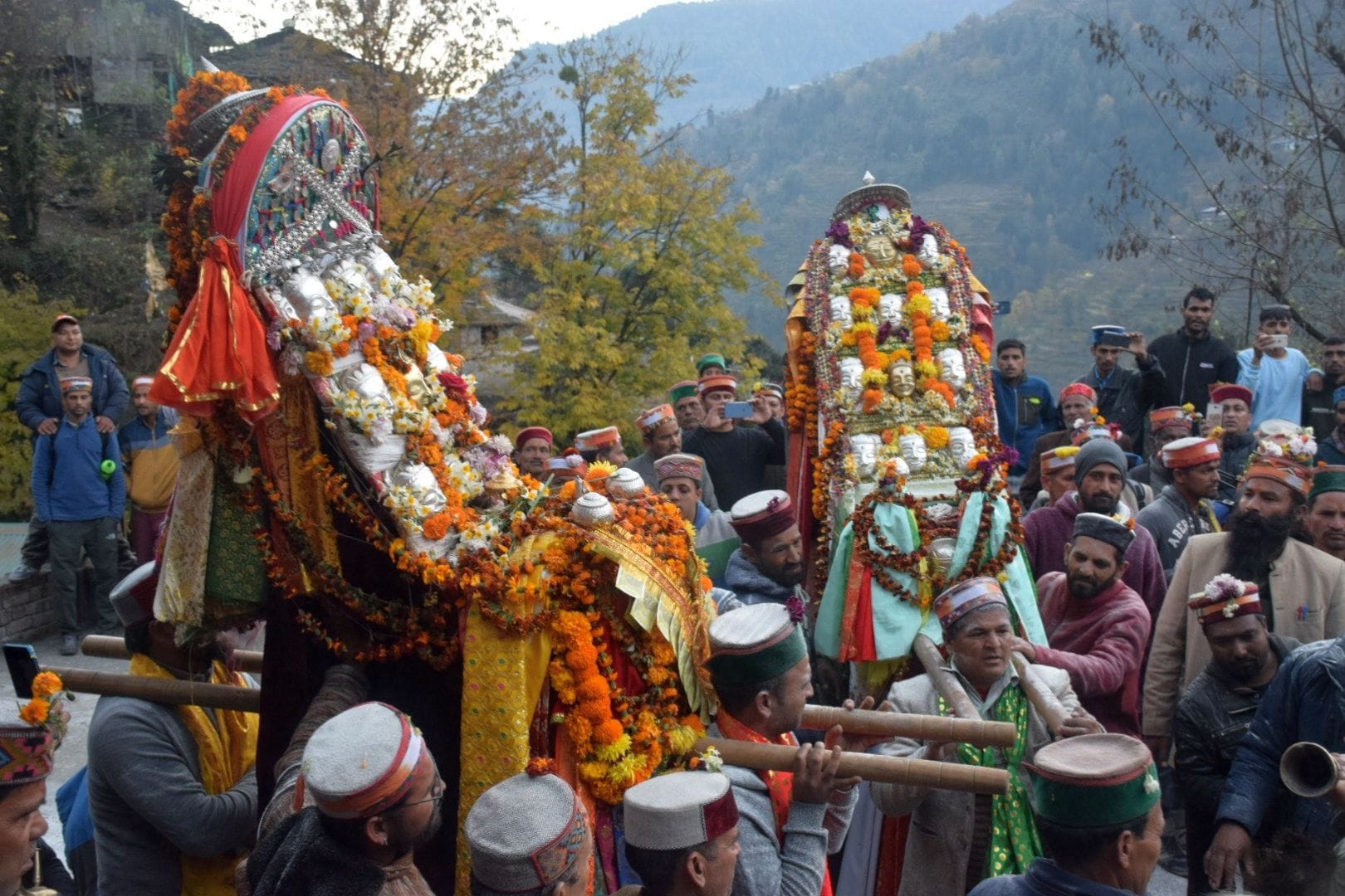 Grand meeting of deities Kshetrapal and Shalag than in Shalang