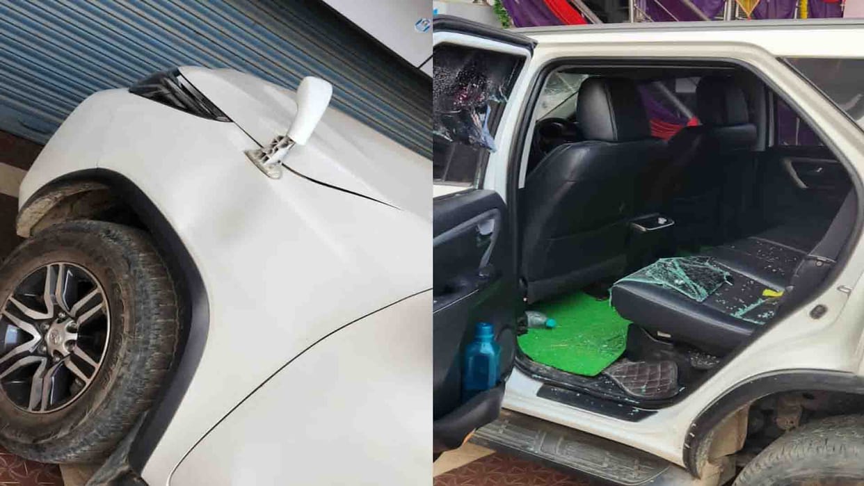Hardoi: attack on District Panchayat member, car damaged