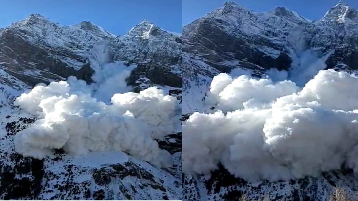 Avalanche in Lahaul Valley Yanigang Glacier, video went viral
