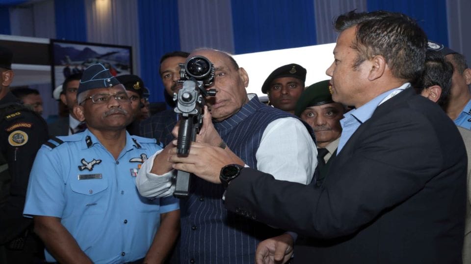 Defense Minister Rajnath Singh saw the disaster management exercise at air force station agra