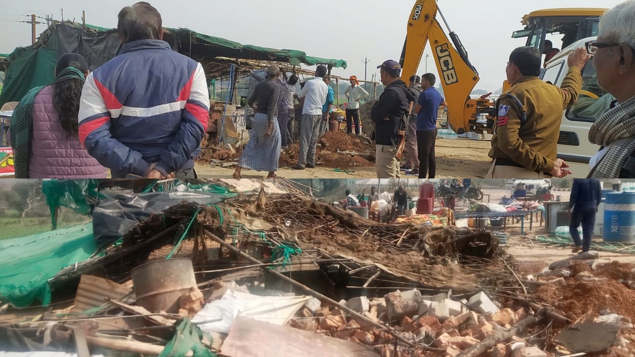 Illegal encroachment removed from land worth 40 lakhs in Chhatarpur