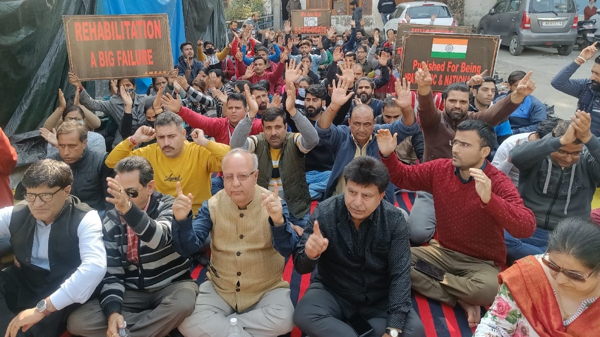 Jammu Kashmiri Pandits protest against telling Kashmir files as propaganda