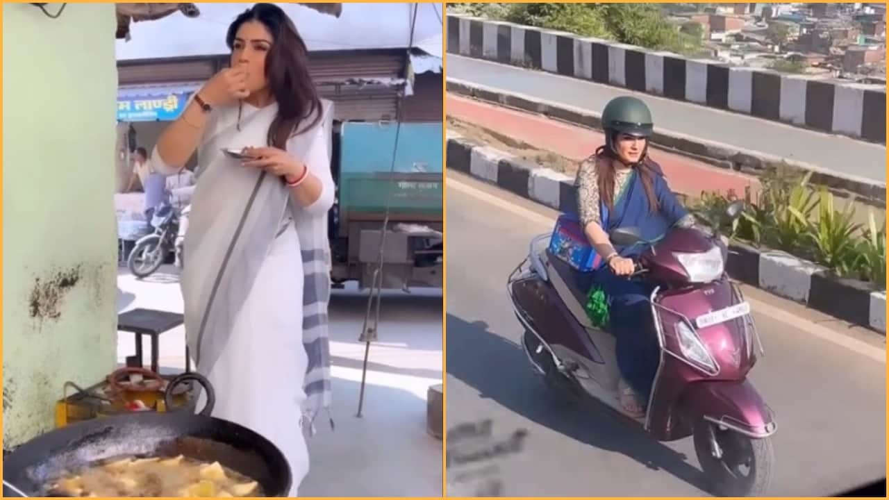 Raveena Tandon had fun in the city of lakes took a scooty tour of Bhopal tasted samosas