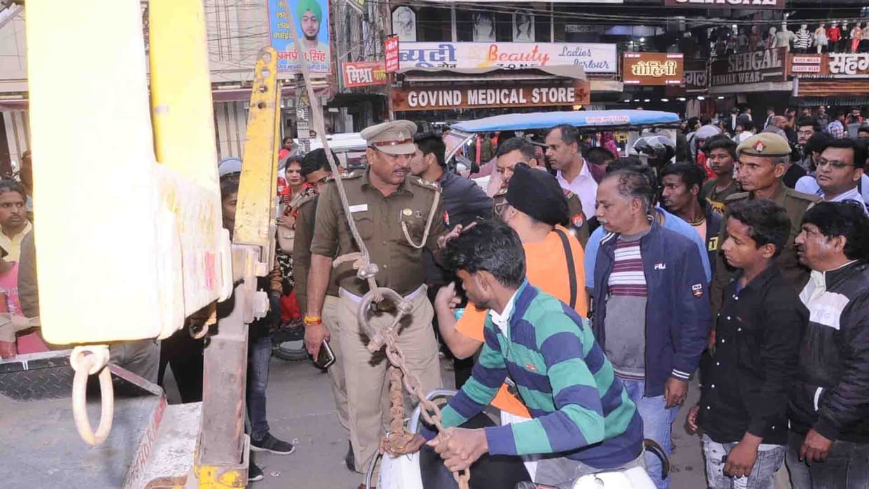 Kanpur: Encroachment drive in Chakeri Lal Bangla market