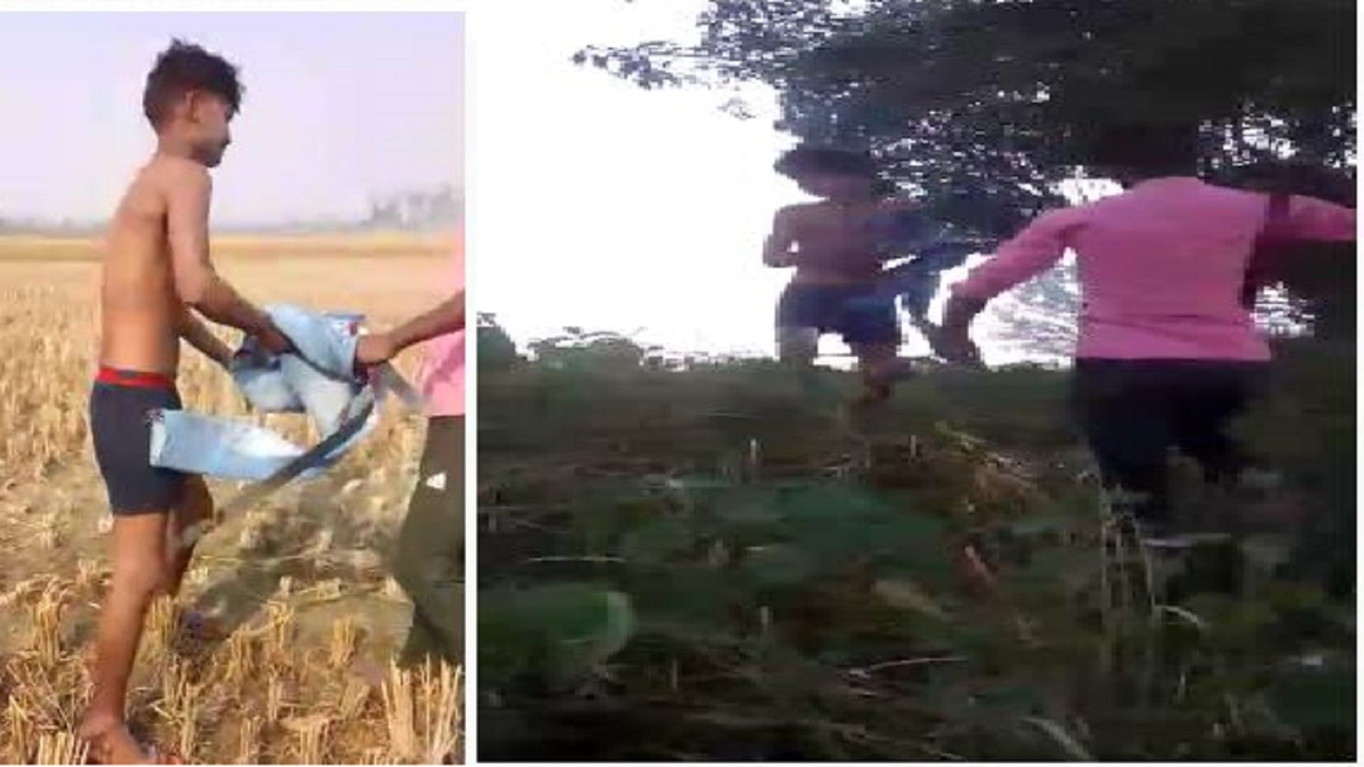 PHOTOS: Uproar over sharing sister's number, stripped off young man's clothes and beat him with belt-sticks