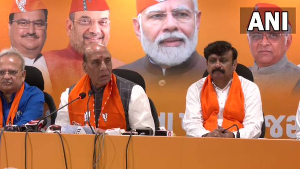 Congress using inappropriate words against PM Narendra Modi, Rajnath singh over Mallikarjun Kharge Ravan jibe