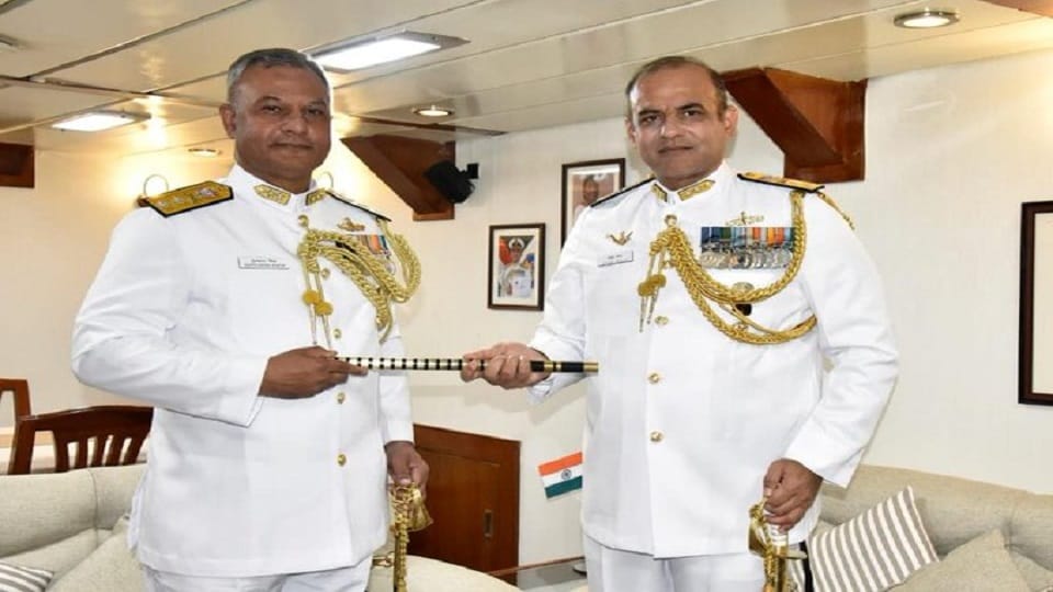 Rear Admiral Gurcharan Singh took over command of the Eastern Fleet