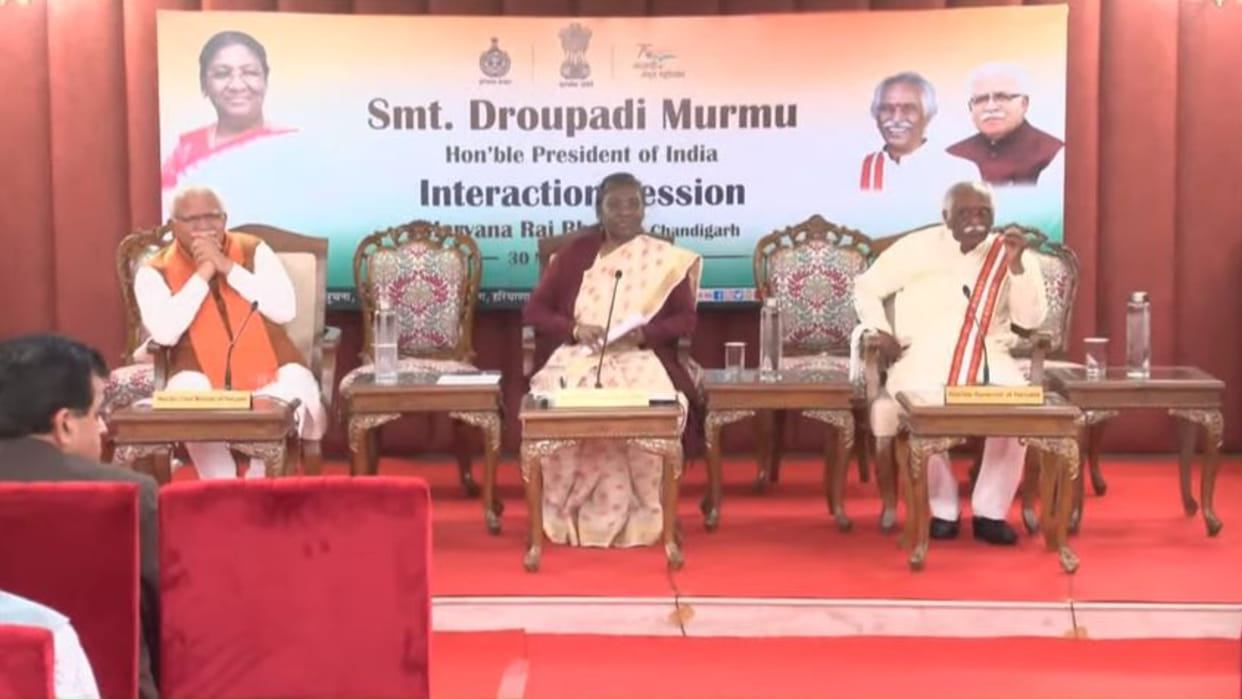 President Draupadi Murmu interacted with women at Haryana Raj Bhavan