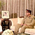 Pakistan Army Chief Lieutenant General Asim Munir meets with President of Pakistan Arif Alvi
