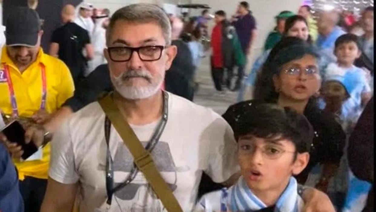 Laal Singh Chaddha Actor Aamir Khan Reached Qatar to Watch Fifa World Cup with Kiran Rao and Son Azad Rao Khan