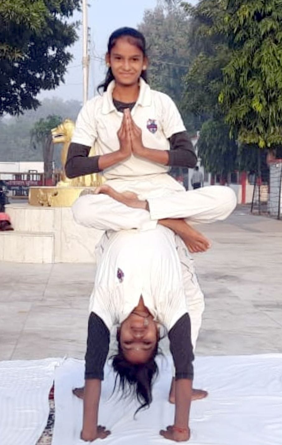Yoga practice for police personnel