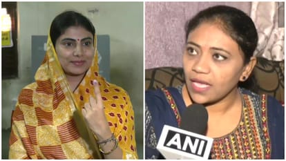 रवींद्र जडेजा की पत्नी रिवाबा (बाएं) और बहन नैना जडेजा।