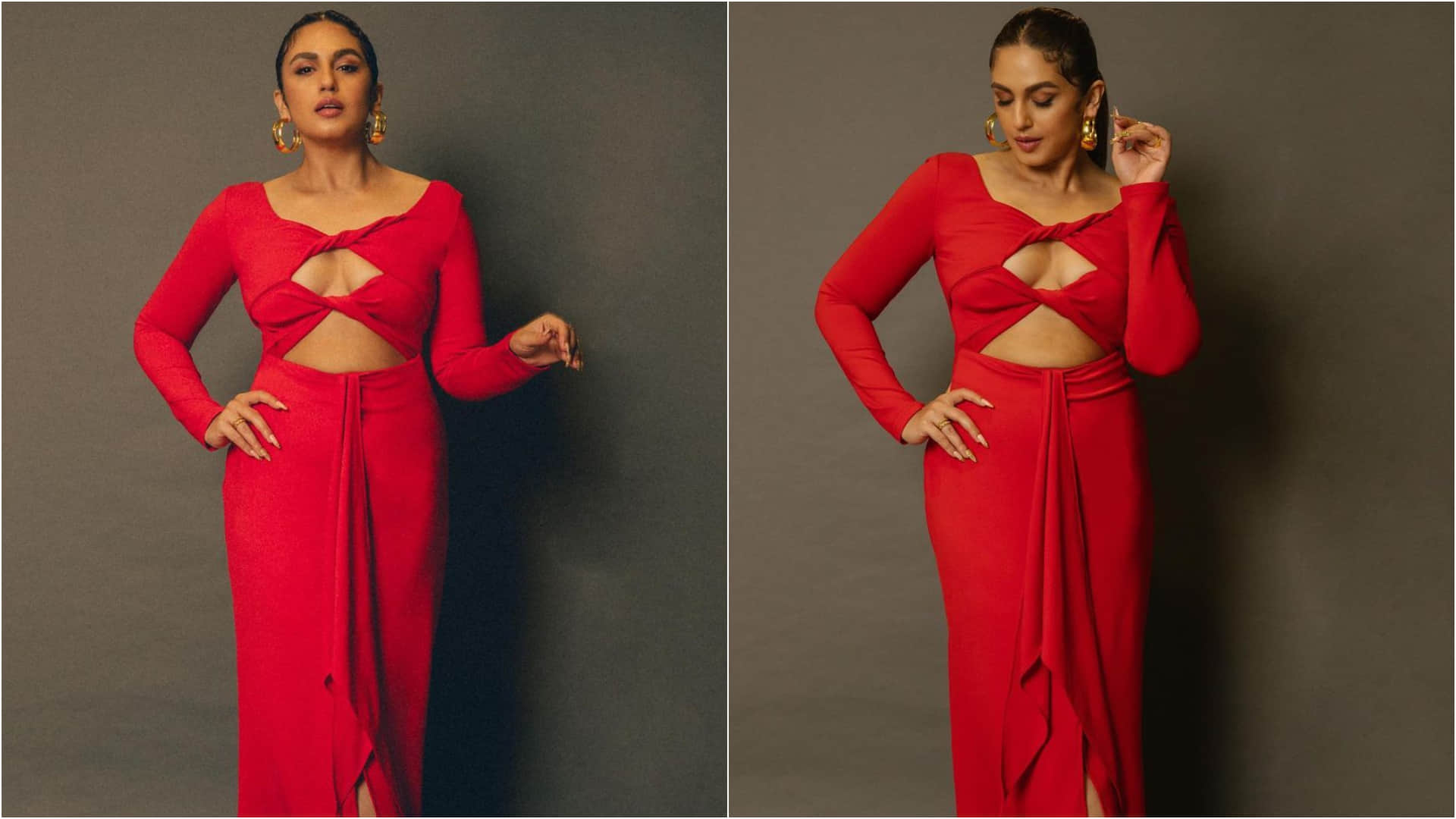 huma qureshi gets trolled for red cutout dress for monica o my darling success party