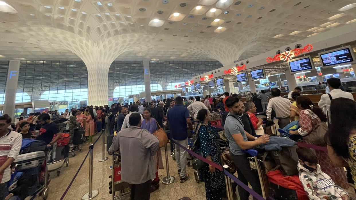 mumbai airport flights delay due to bad weather heavy rain biparjoy chaos