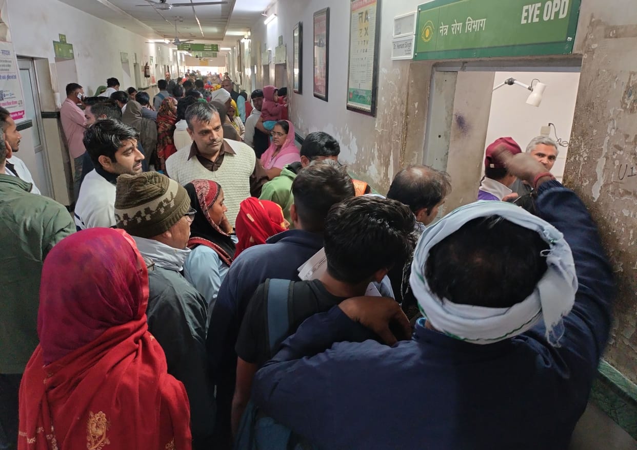 Government hospital of district headquarters, no 27 doctors, 32 nurses, system is also bad
