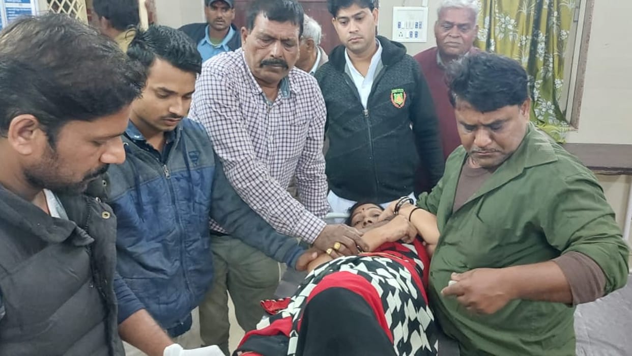 Trigger pressed while cleaning gun barrel in Sagar woman cooking in wedding ceremony shot