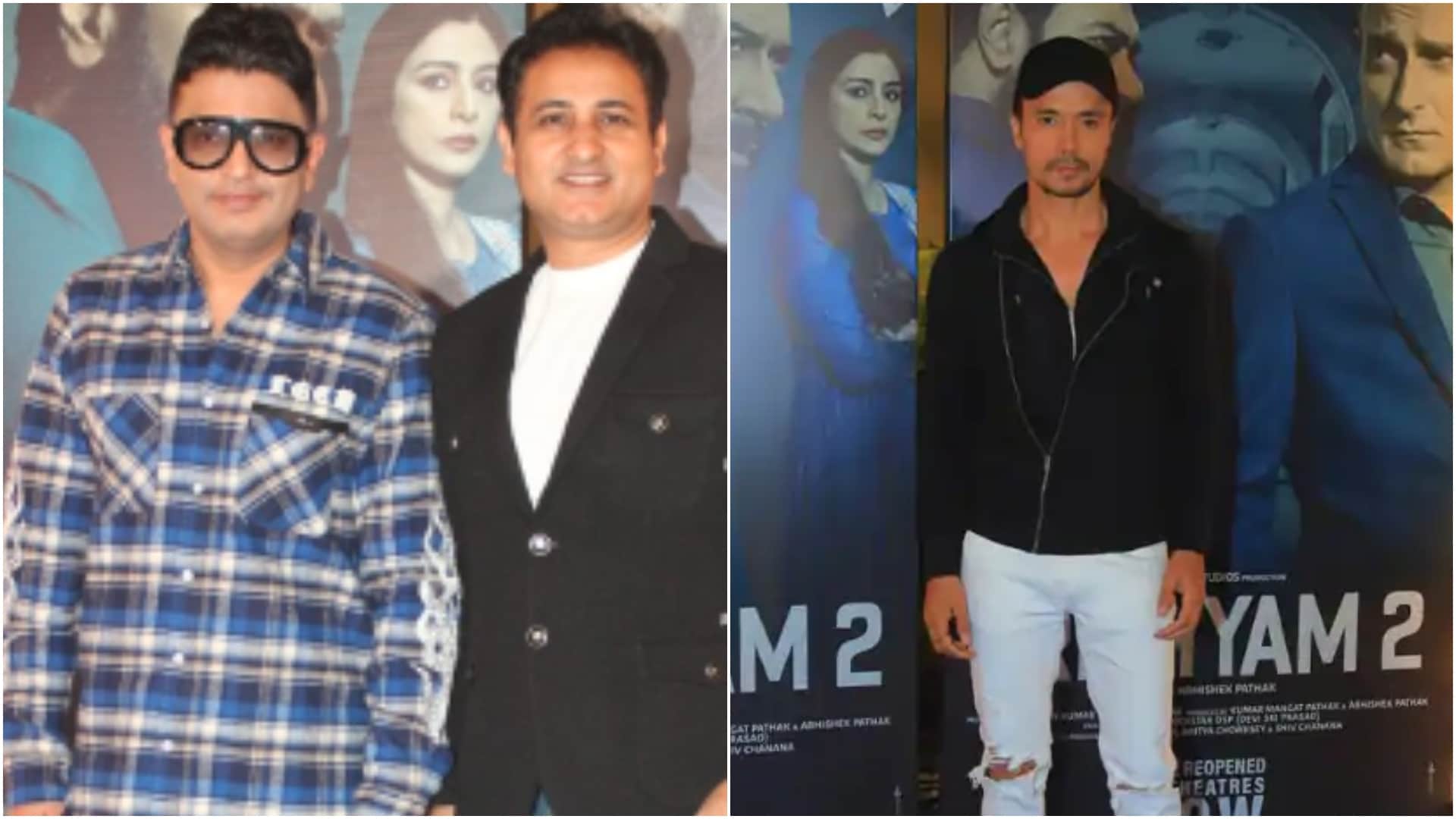 Drishyam 2 Ajay Devgn Tabu shriya saran ishita dutta Anupam Kher spotted at film success party