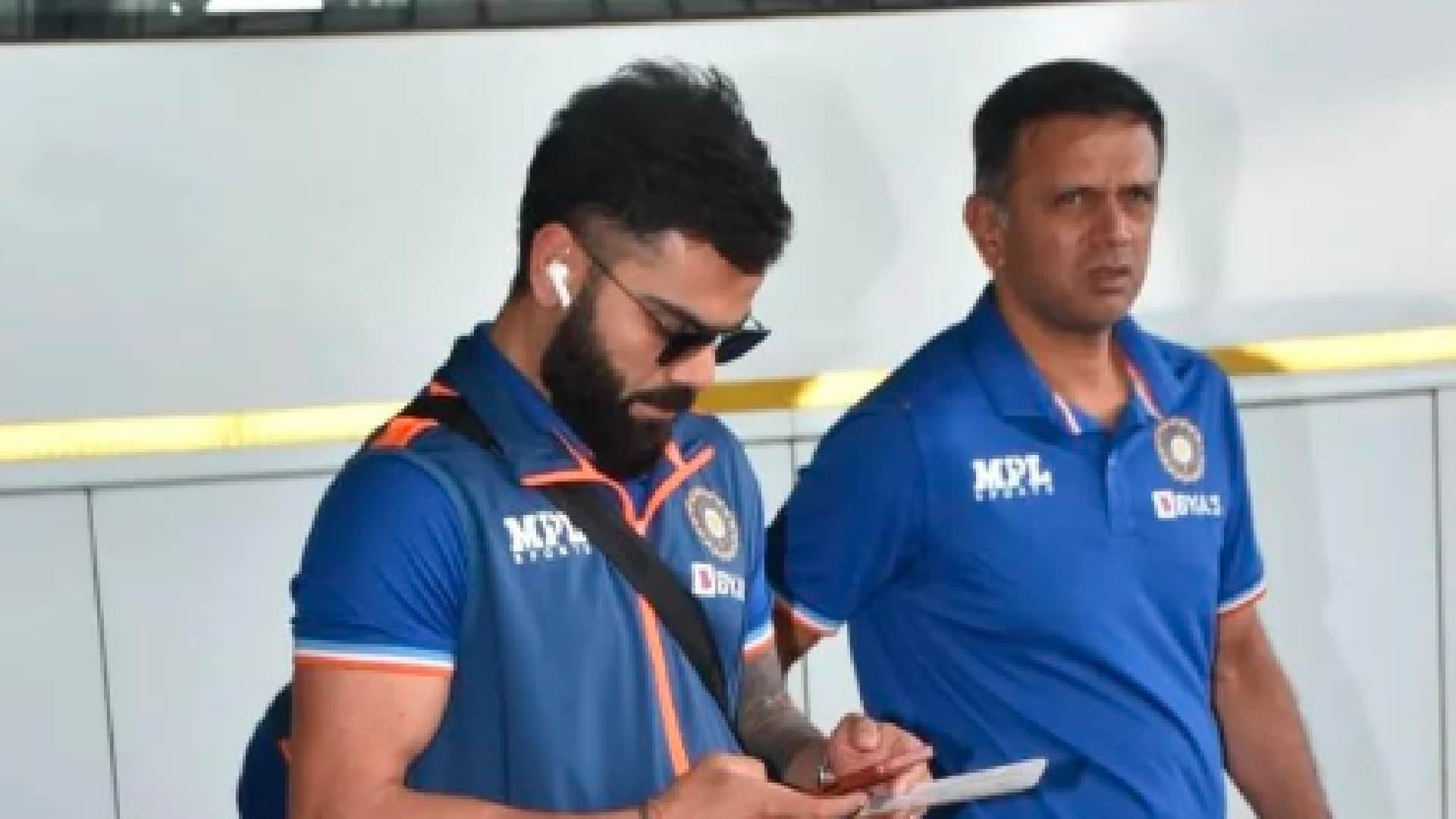 Indian team reached Bangladesh with Virat kohli kl rahul Rohit Sharma funny style at the airport watch video