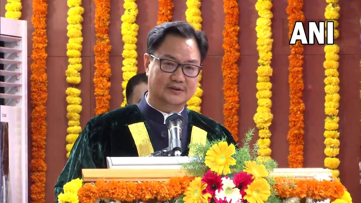 Kiren Rijiju at the 12th Convocation of Tamil Nadu Dr Ambedkar Law University in Chennai