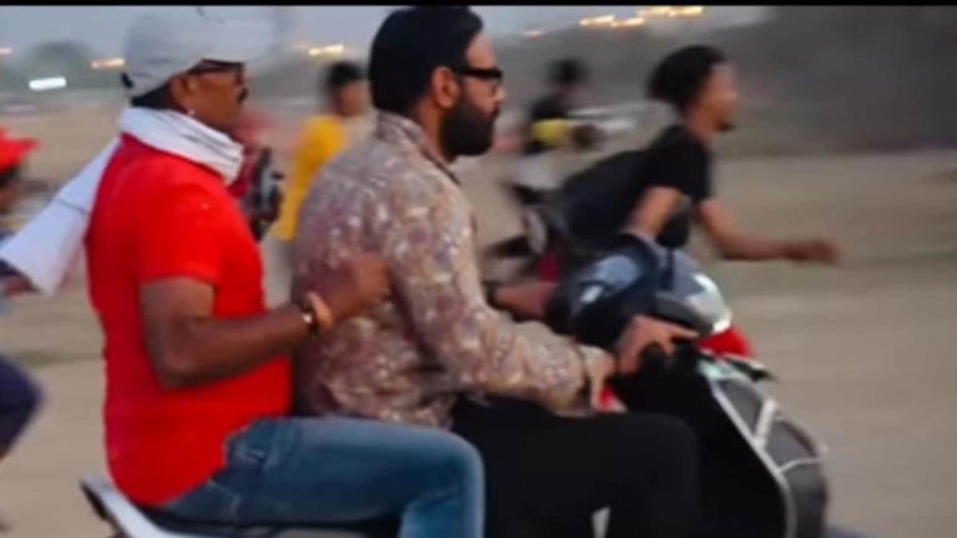 Drishyam 2 Actor Ajay Devgn Viral Video During Bholaa Shooting actor share the clip