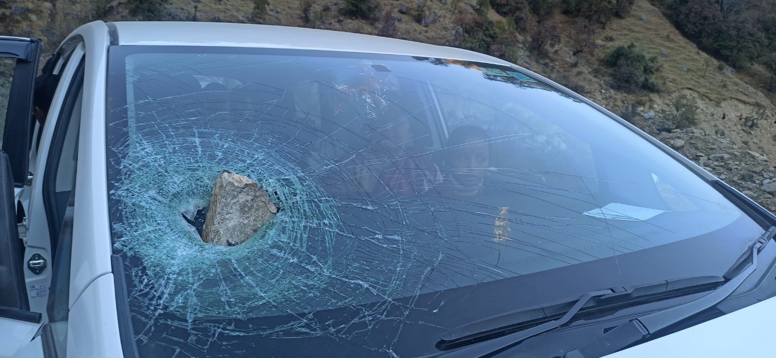 Stone in Bageshwar Car