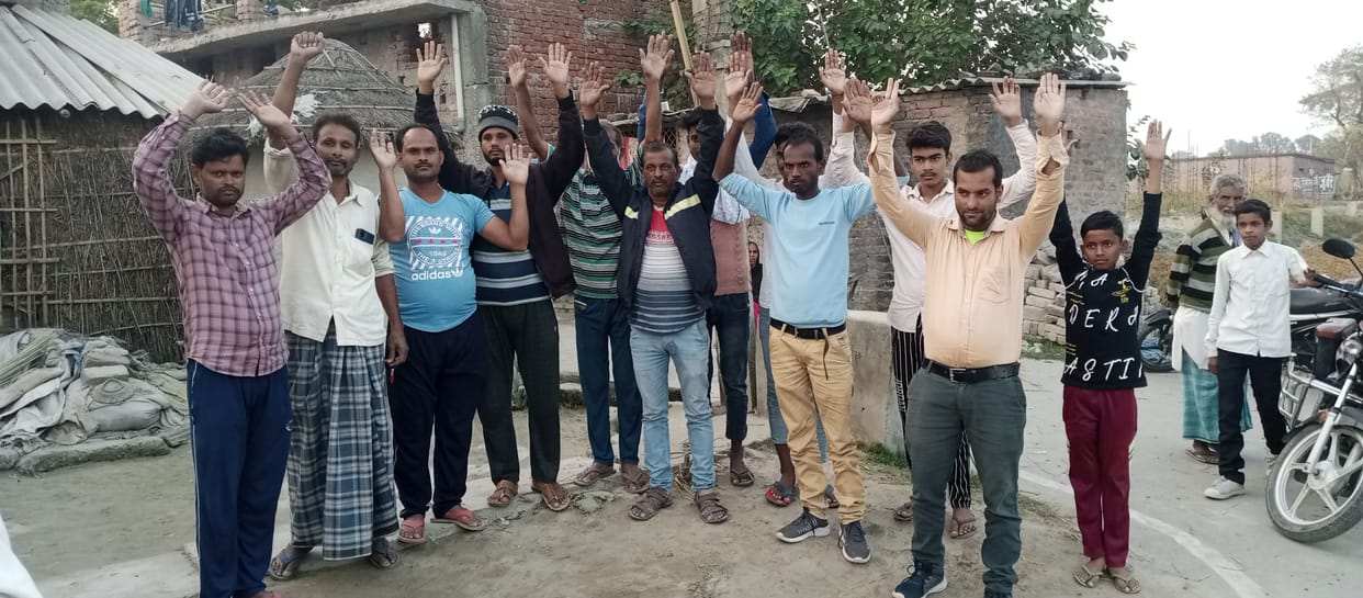 Demonstration done on burning of transformer