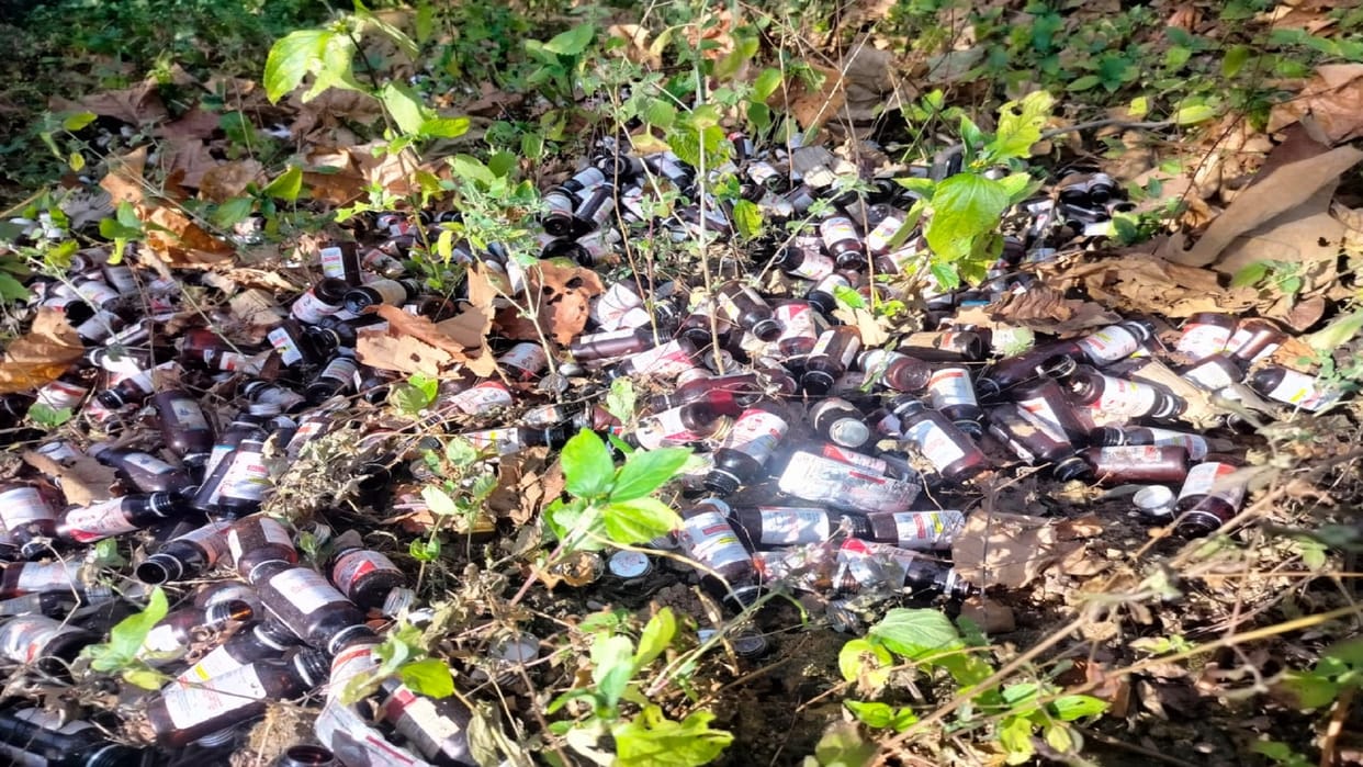 Hundreds of bottles and pills found in huge amount