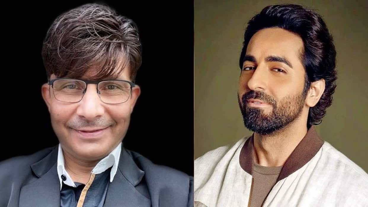 KRK targets again an action hero actor kamaal r khan says Ayushmann Khurrana look like a girl