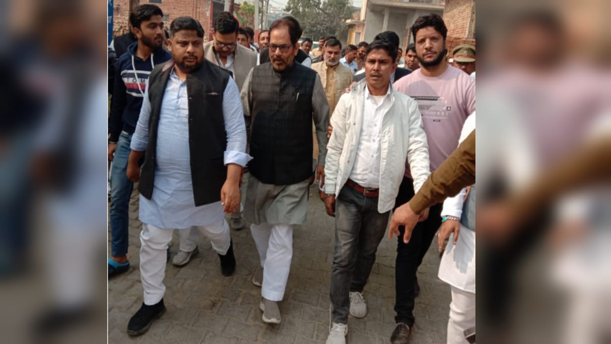 By Poll Election: Former Minister Mukhtar Abbas Naqvi on election tour in Muzaffarnagar today