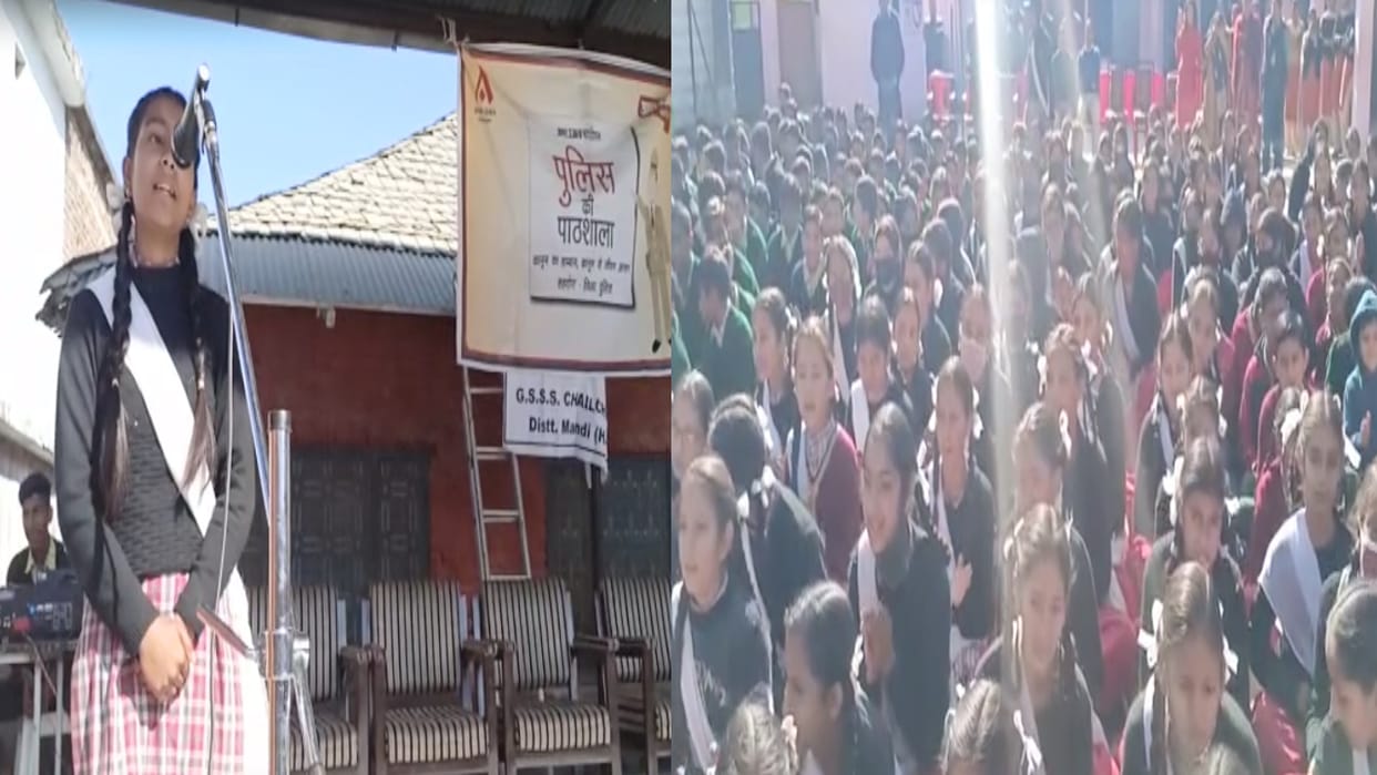 Amar Ujala Foundation Police Ki Pathshala at Senior Secondary School Chailchowk, SP Mandi Shalini shared knowl