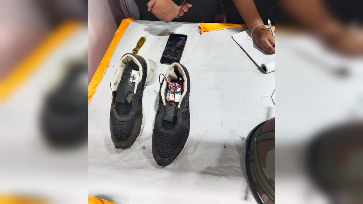 B Tech students of ITM Gida prepared safety shoes