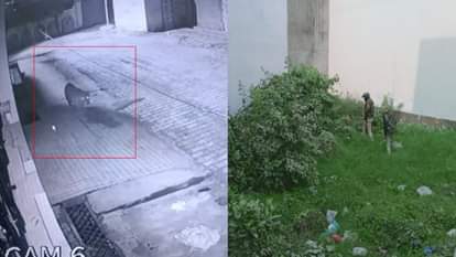 In Meerut landlord was checking  CCTV after waking up  suddenly he saw a leopard