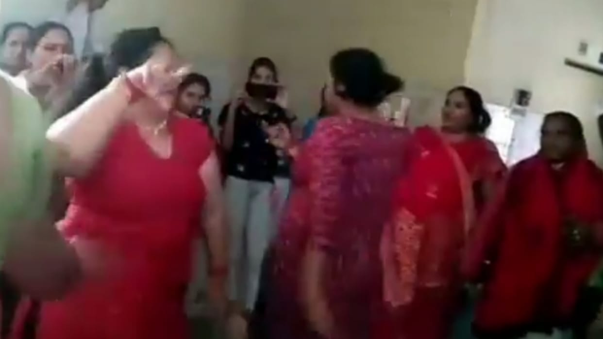A video of nurses dancing in CHC went viral in Sitapur.