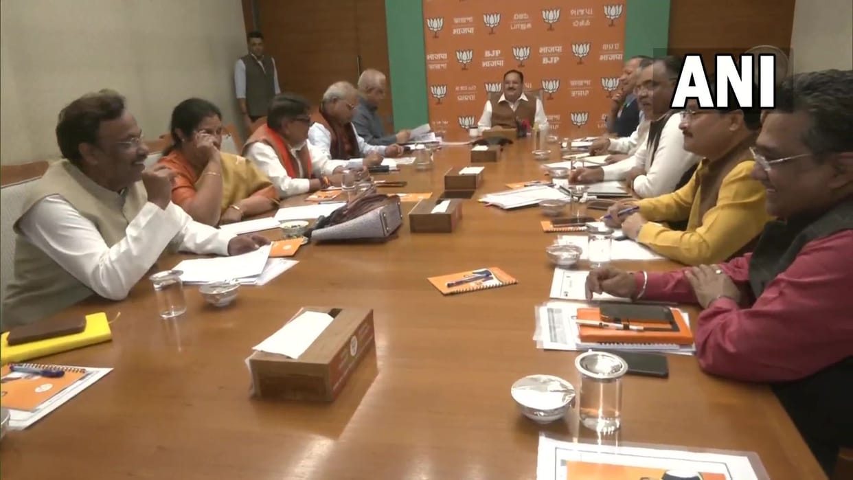 BJP national president JP Nadda arrives at BJP HQ for meeting with the party general secretaries