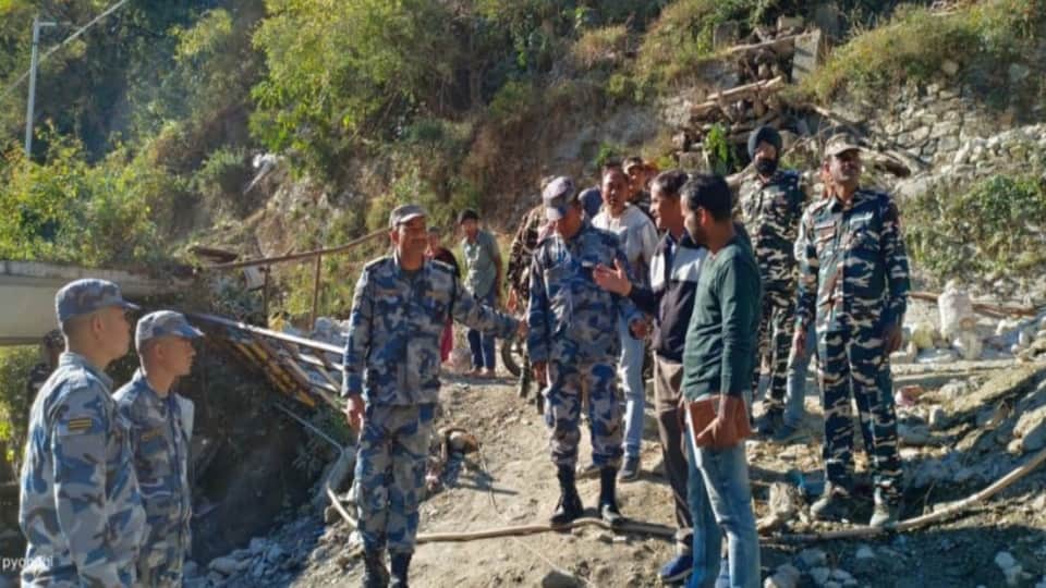 Nepal-India Border Kali River embankment dispute Seven time Stone pelting