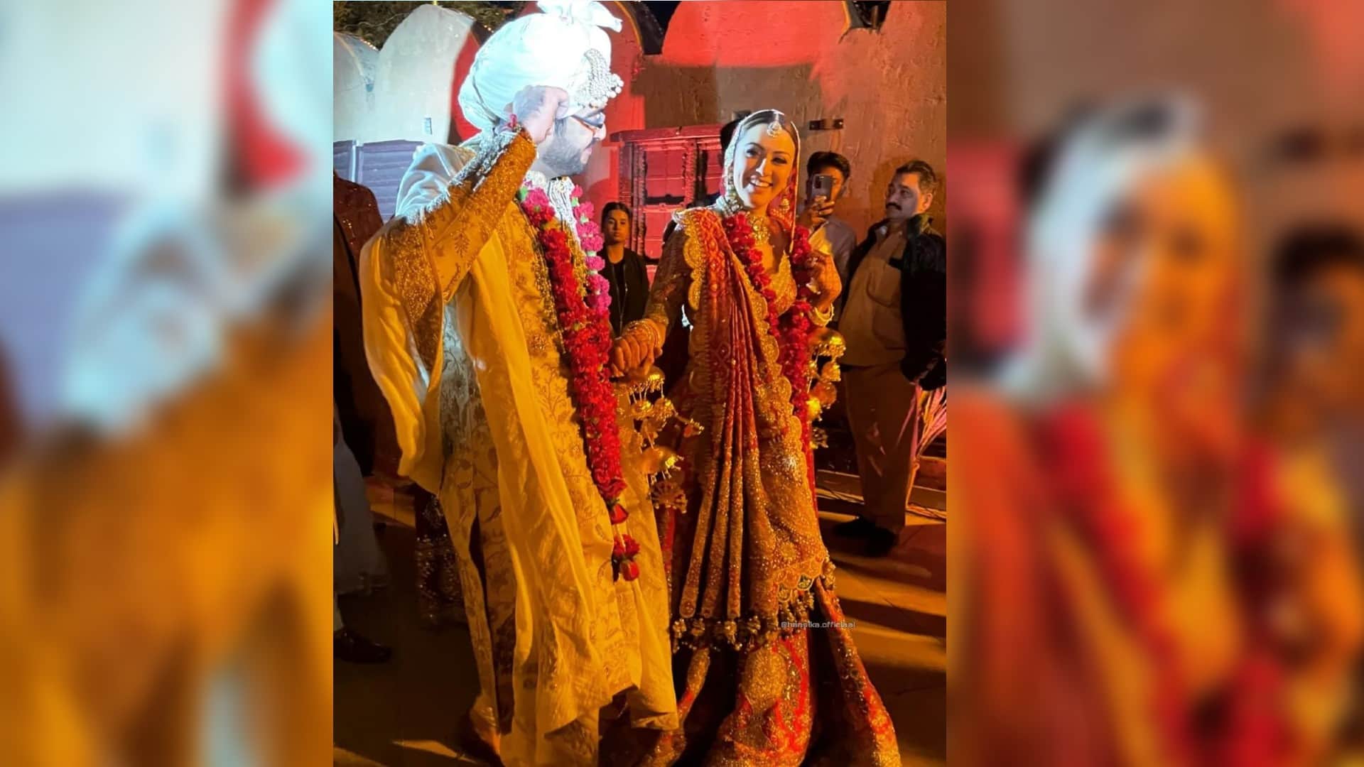 Hansika Motwani wedding pictures viral are they inspired from Katrina Kaif Vicky Kaushal marriage