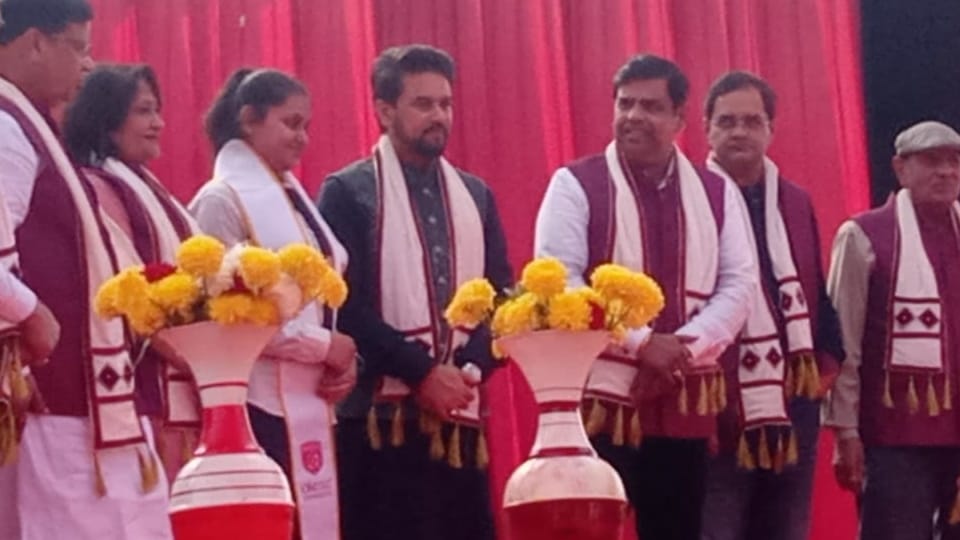 Union Minister Anurag Thakur attend first convocation ceremony of Om University in Hisar